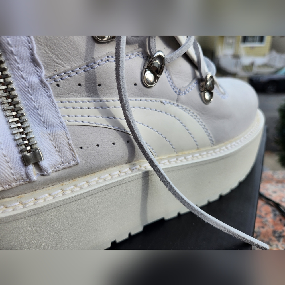 PUMA x FENty Rihanna LaceUp Combat Boots - White - Picture 9 of 12